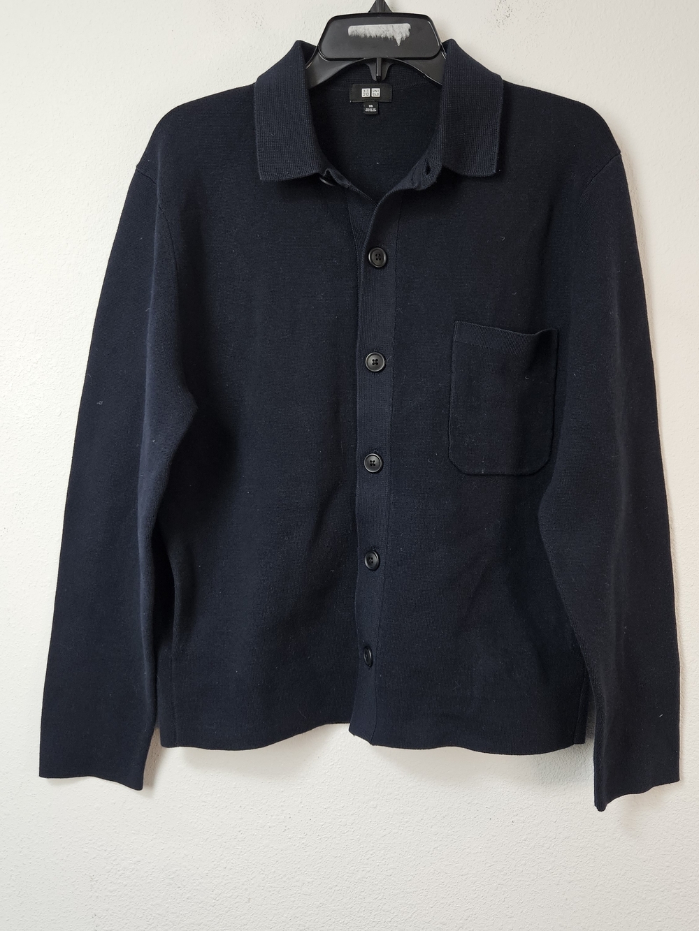 UNIQLO Men’s Navy Button-Front Knit Cardigan Size XS